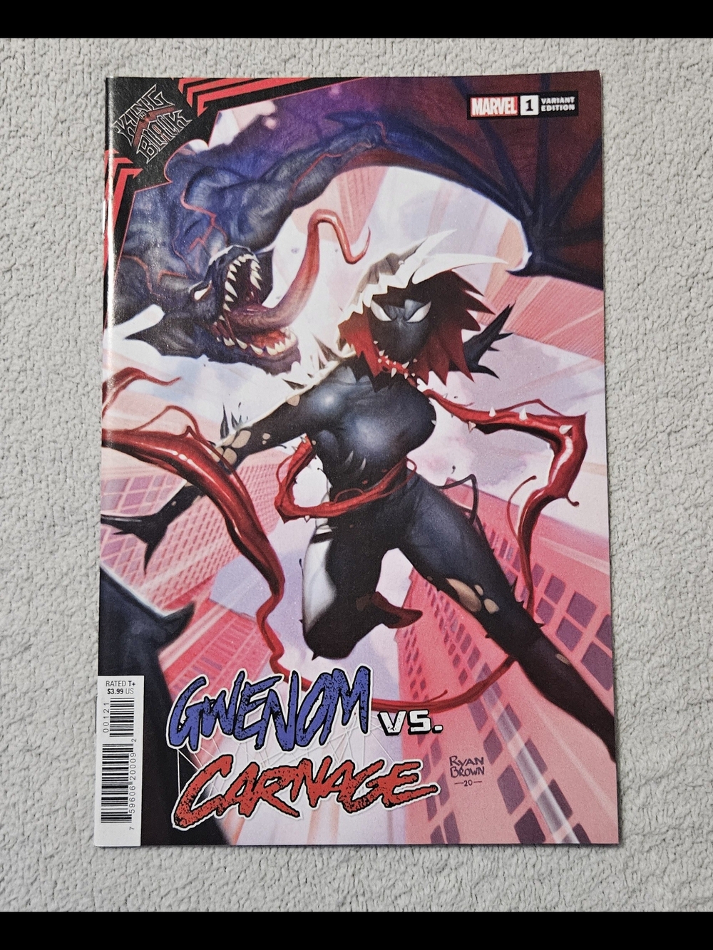 King in Black: Gwenom Vs. Carnage #1 Ryan Brown Cover (Marvel Comics March 2021)